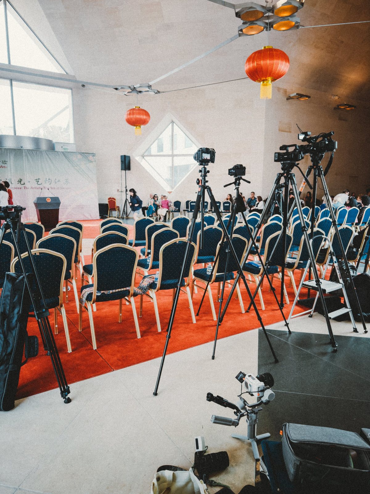 Camera setup before the event