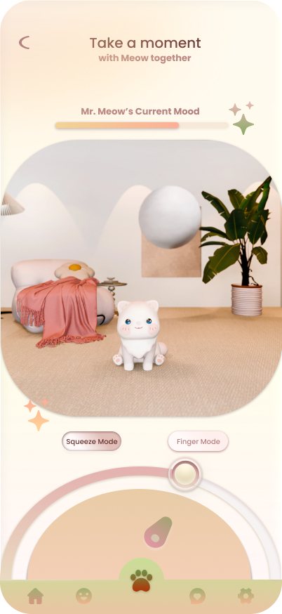 Take a moment with Mr. Meow: squeeze mode