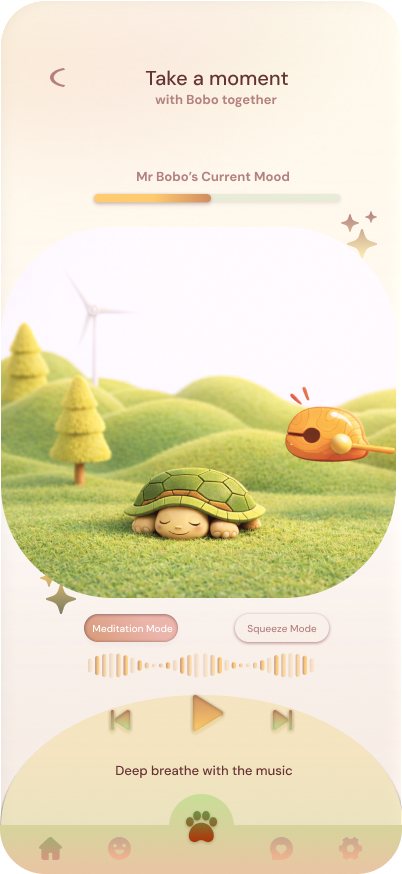 Breathe with Mr. Bobo: meditation mode